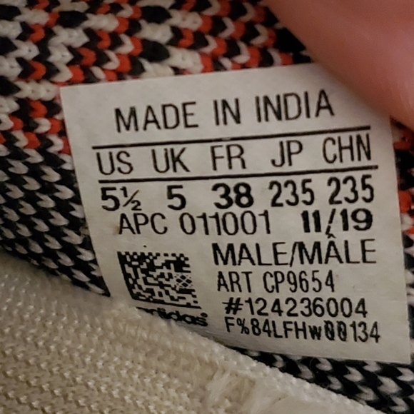 Adidas Black and White Patterned Sneakers